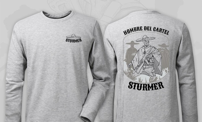 Лонгслив Sturmer Cartel, серый в Капсуле