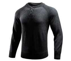 Джемпер Dragon Tooth YL Pro Merino Henry Collar Shirt Long Sleeve S, Battleship Grey