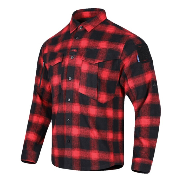 Рубашка Emerson Blue Label Longicorn Flannel Shirt Red Black Grid в Капсуле