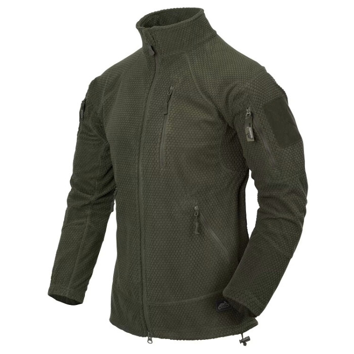 Куртка флисовая Helikon Alpha Tactical Grid Fleece, Olive Green в Капсуле
