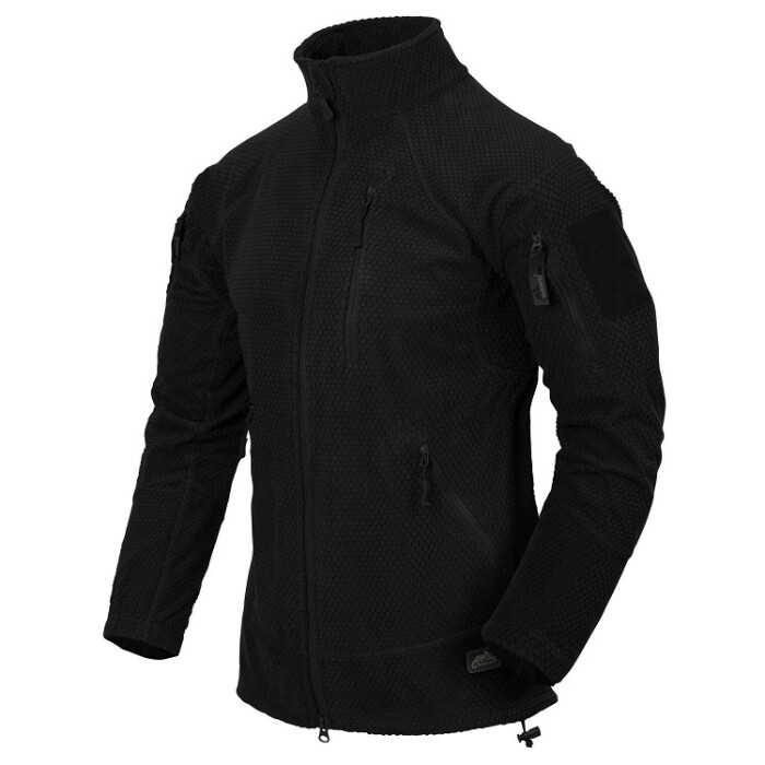 Куртка флисовая Helikon Alpha Tactical Grid Fleece, Black в Капсуле