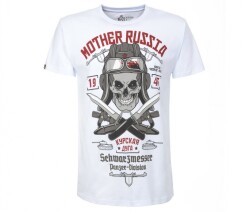 Футболка Mother Russia Дивизия черных ножей, белая