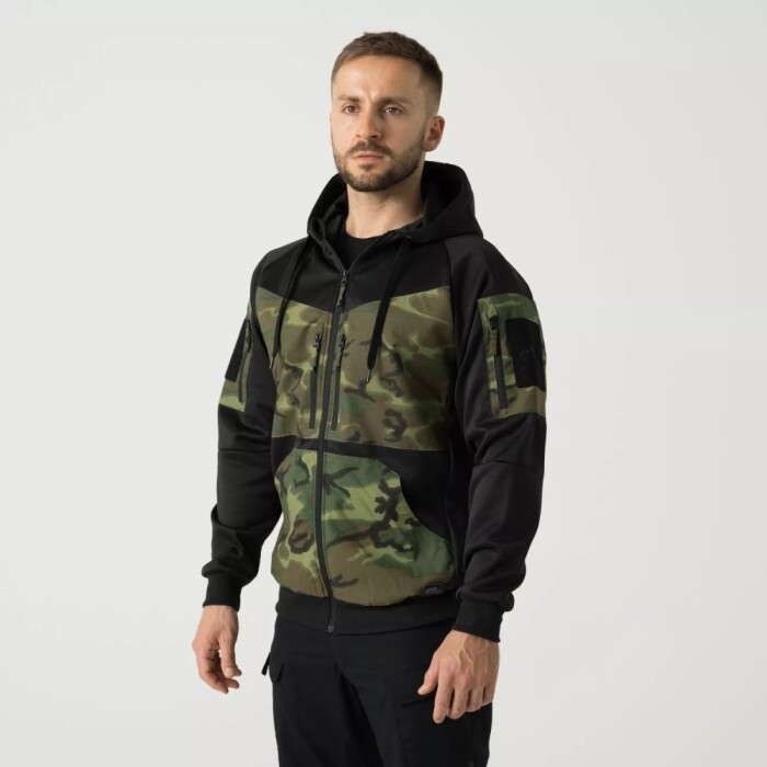 Толстовка ROGUE HOODIE Helikon, цвет Black/ERDL в Капсуле