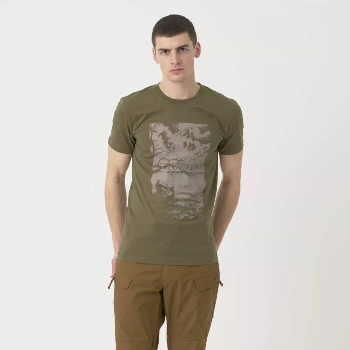 Футболка Adventure Is Out There Helikon-Tex, цвет Olive Green в Капсуле