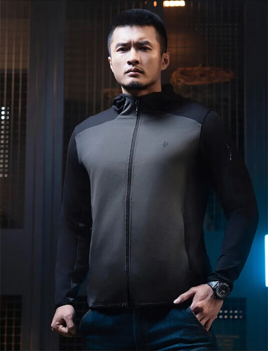 Толстовка Dragon Tooth Y-YS Hooded Fleece Jacket, Grey/Black в Капсуле