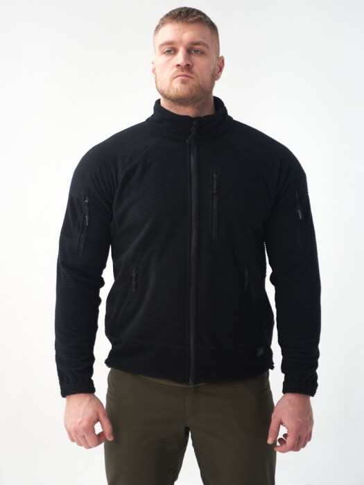 Флисовая кофта ALPHA Tactical Helikon, цвет Black в Капсуле