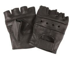 Перчатки кожаные беспалые Mil-Tec, цвет Black