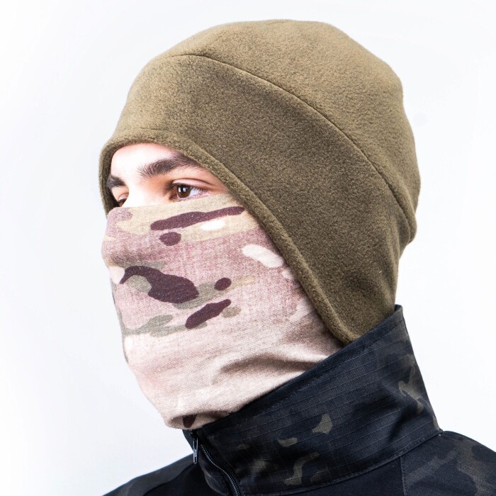 Флисовая шапка 2 слоя флиса в Капсуле