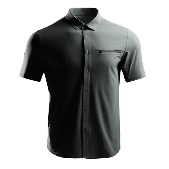 Рубашка Dragon Tooth Button Down, S/S, Light Grey Green в Капсуле